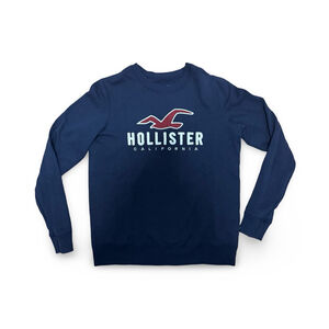 Hollister Navy Blue Crewneck Sweatshirt - Size Small‎